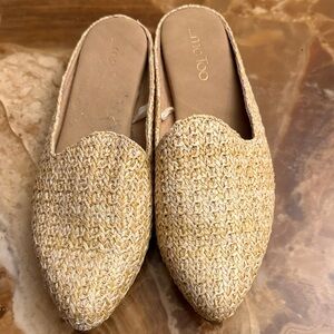 Me Too Beige Woven Mules